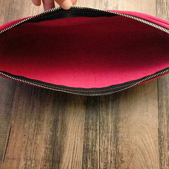 JennyKrafts Hot Pink Extra Large Organizer Felt Tote Bag with removable pouch - Picture 11 of 11